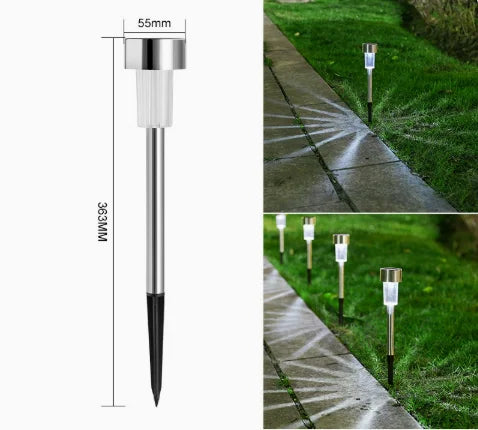 Stainless Steel Solar Garden Lights Waterproof Outdoor LED Pathway Lamps