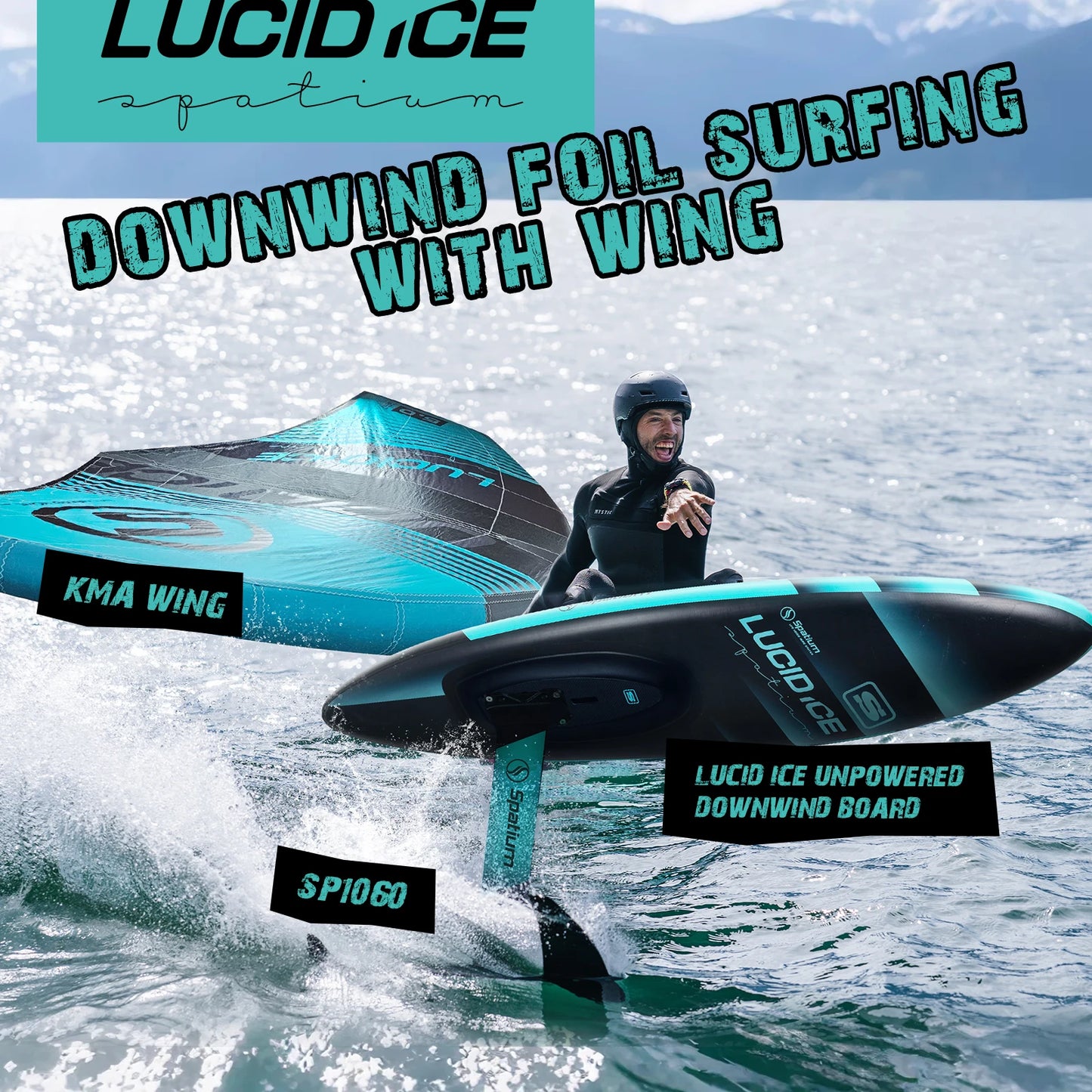 Portable Inflatable Surfing Wing With Extended Rigid Handle