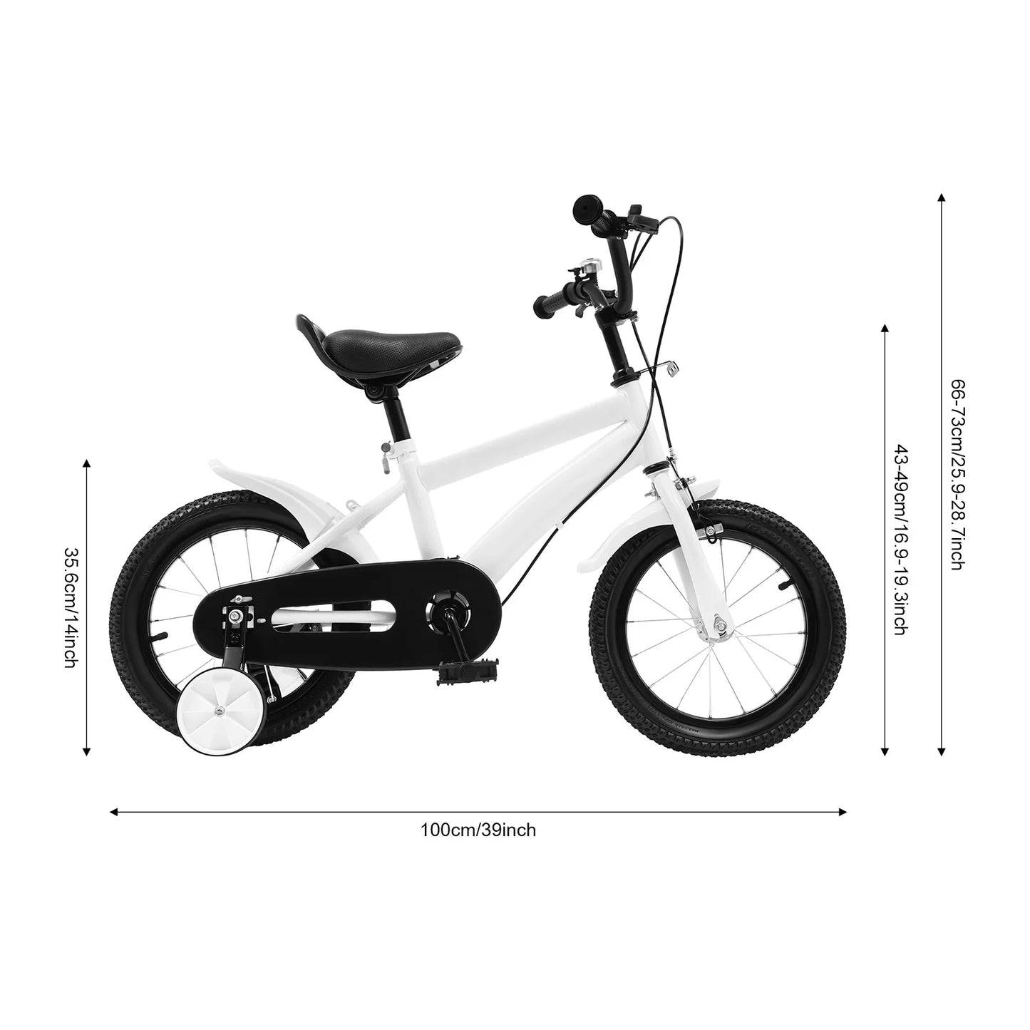 Kids Safe Learning Bicycle With Adjustable Height And Mudguards