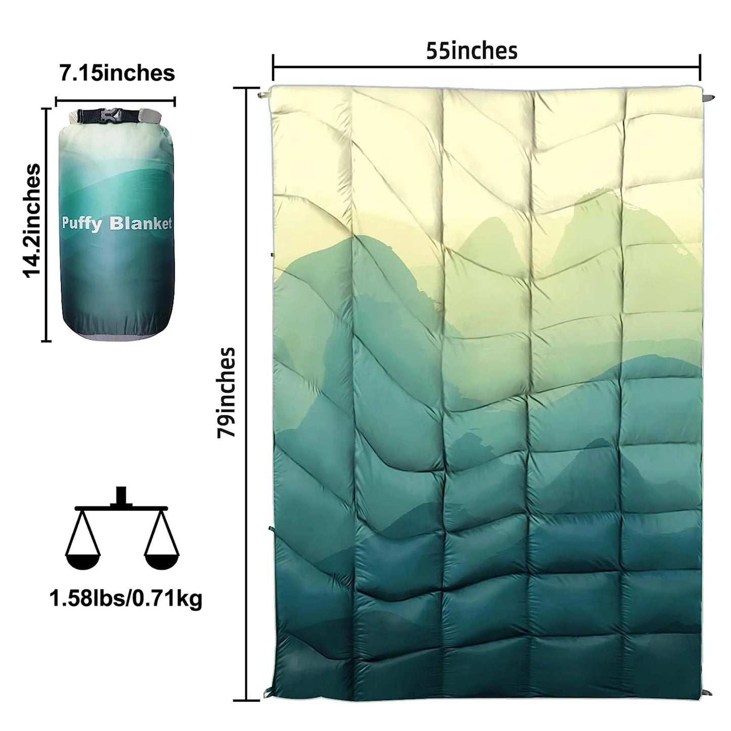 Portable Fluffy Waterproof Camping Blanket With Storage Bag