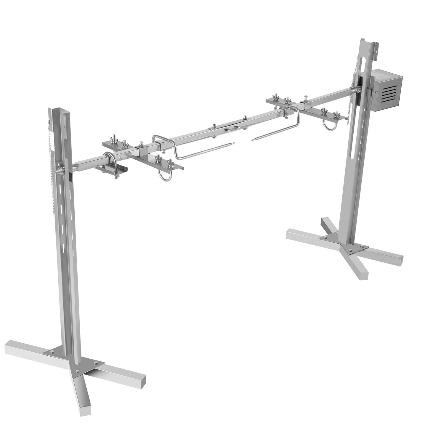 Automatic Stainless BBQ Rotisserie Grill Kit With Height Adjustable Stand