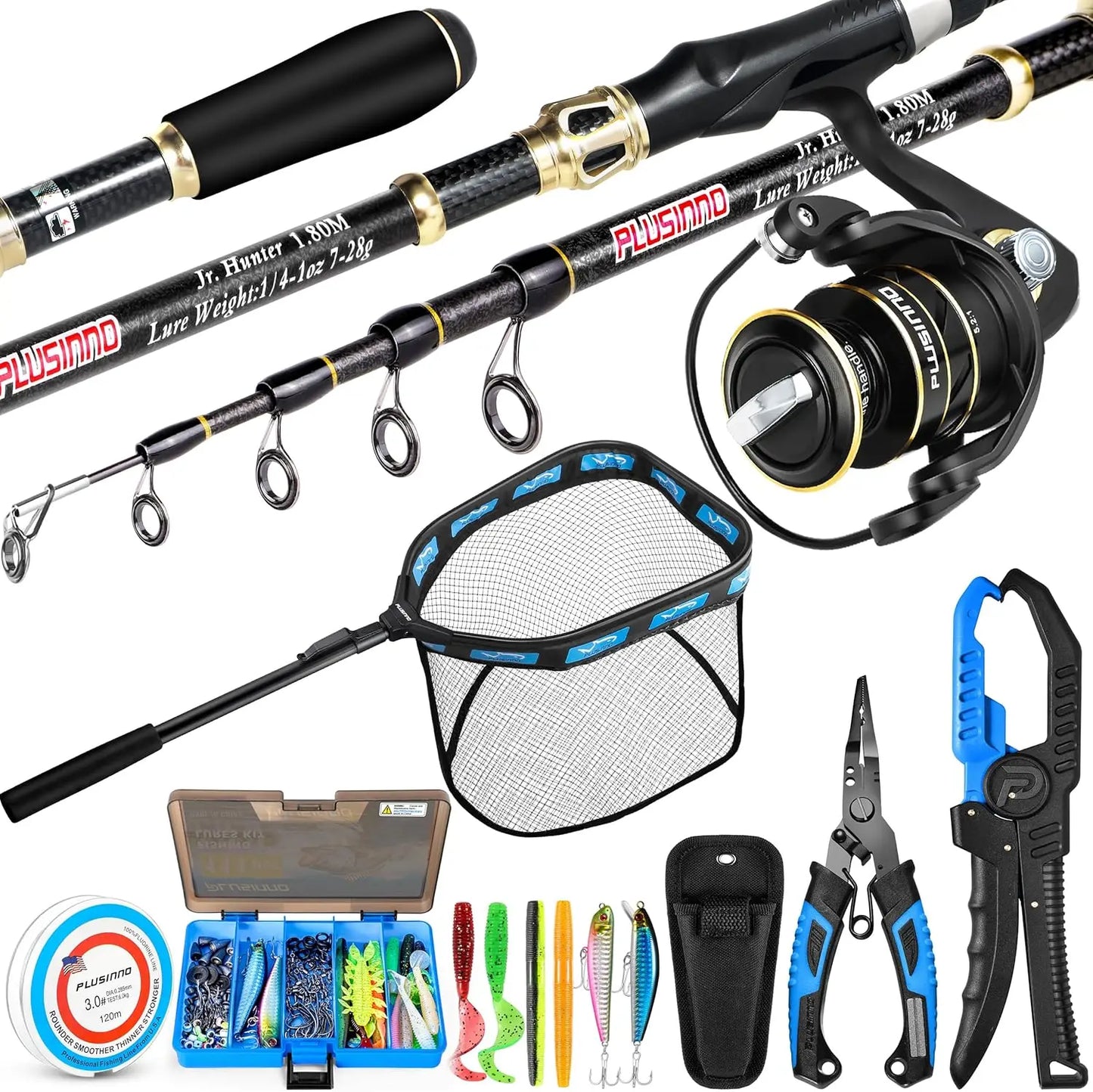 YTYIN Ocean Fishing Rod Kit Complete Spinning Gear