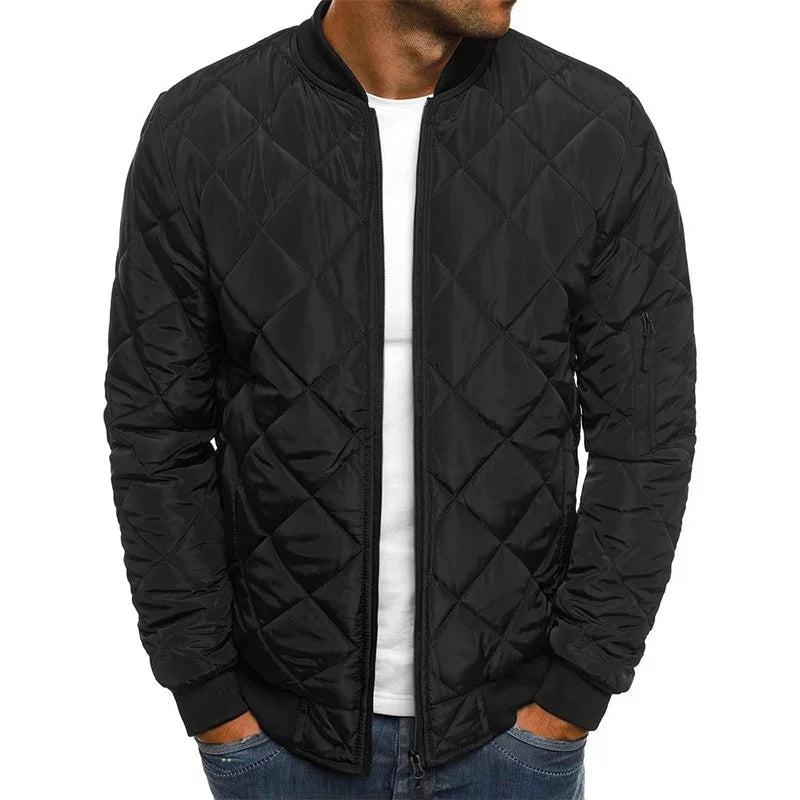 Winter Vintage Flight Mesh Baseball Collar Jacket For Men