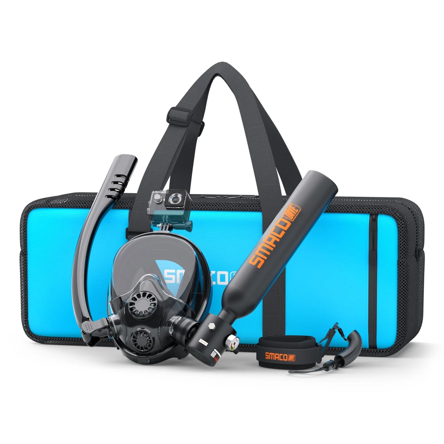 Smaco S300 0.5L Scuba Tank Snorkel Mask Portable Diving Gear