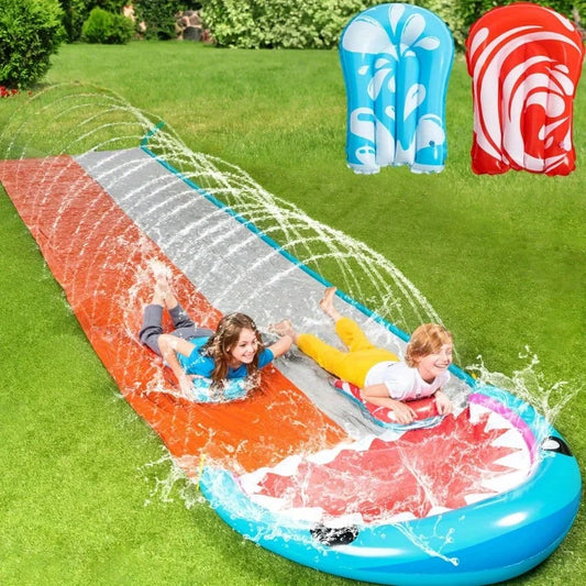 Joyfy Summer Water Slide With Dual Inflatable Boards For Everyone