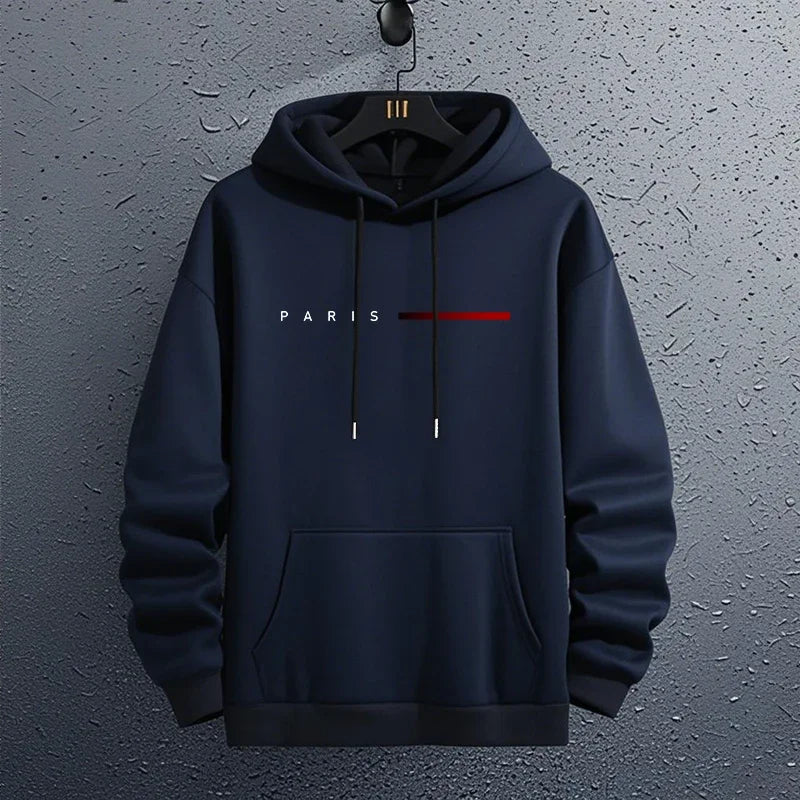 Paris Fashion Hoodies For Men All Season Casual Hooded Sweatshirt