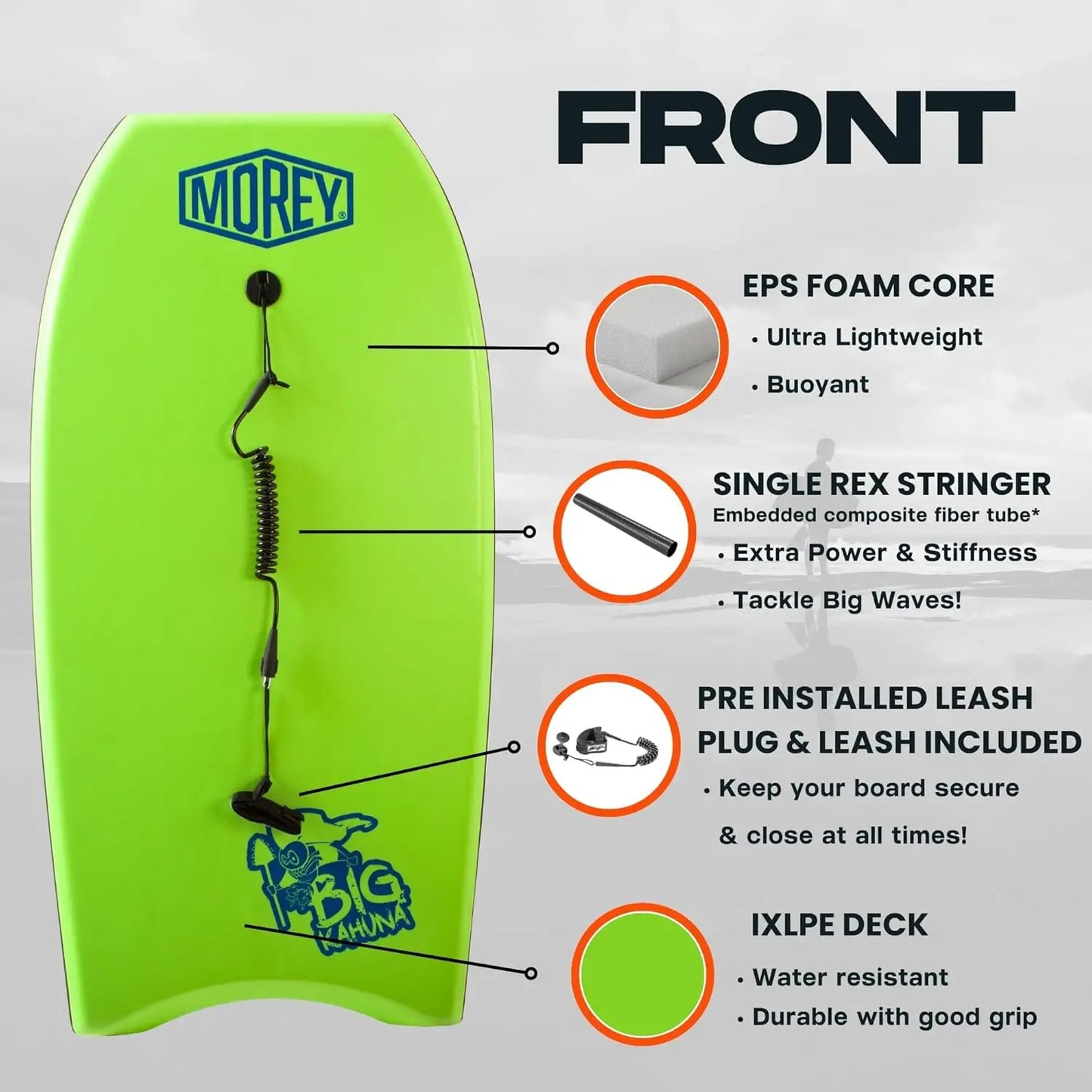 Big Kahuna 44 Bodyboard For Tall Riders Original