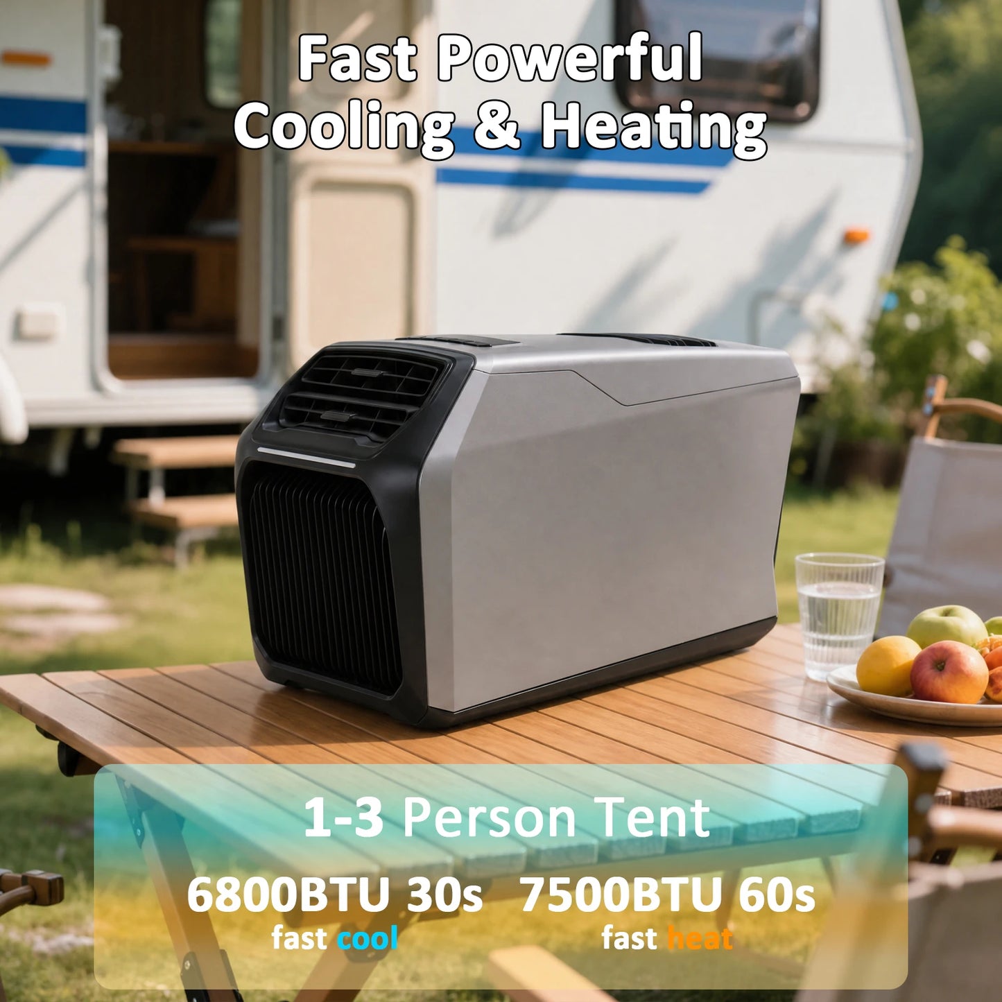 Portable 6800Btu Air Conditioner Cooling Heating For Rv Tent Camping