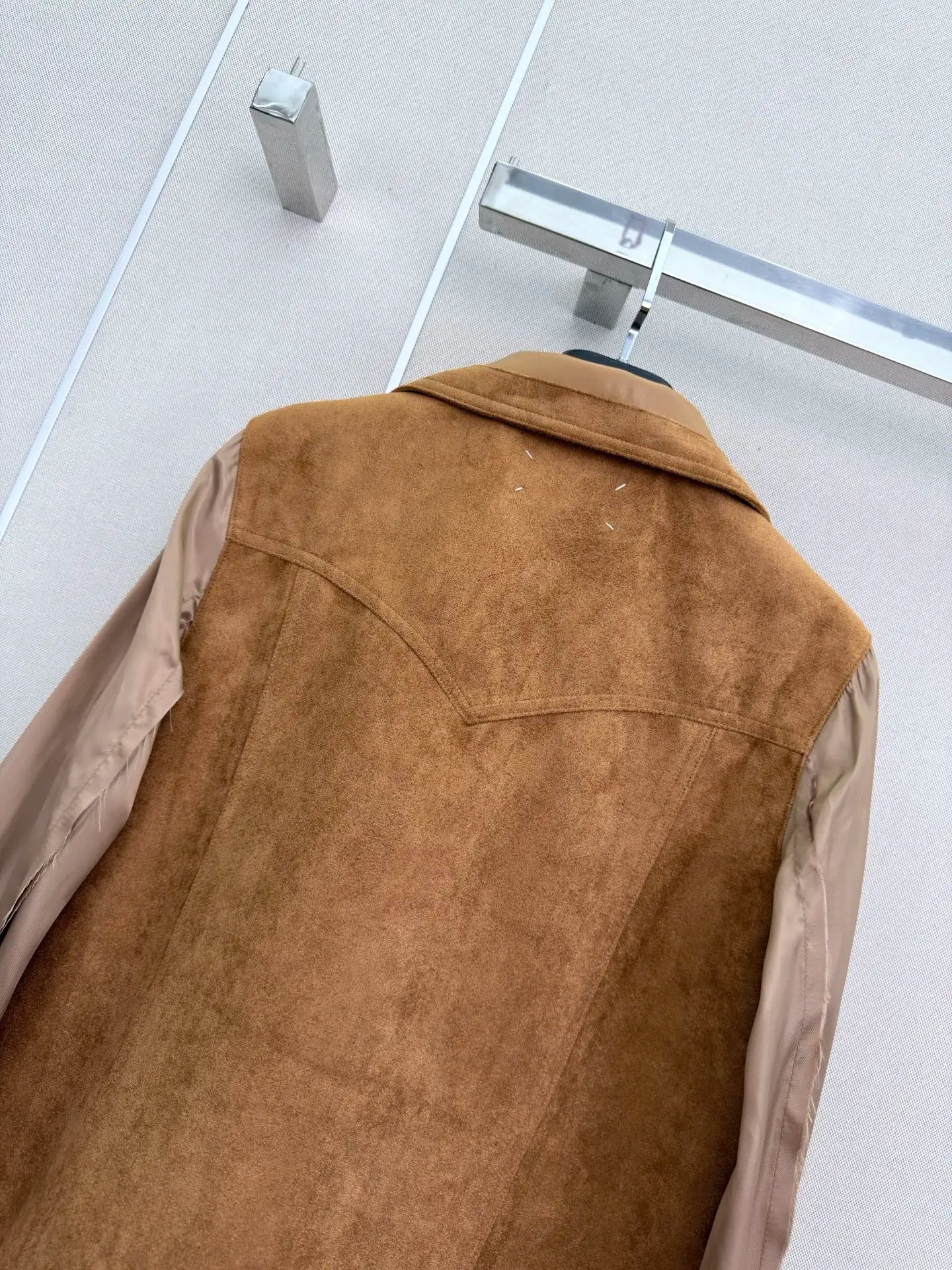 Women's Leather Long Sleeve Lapel Button Jacket Autumn Winter