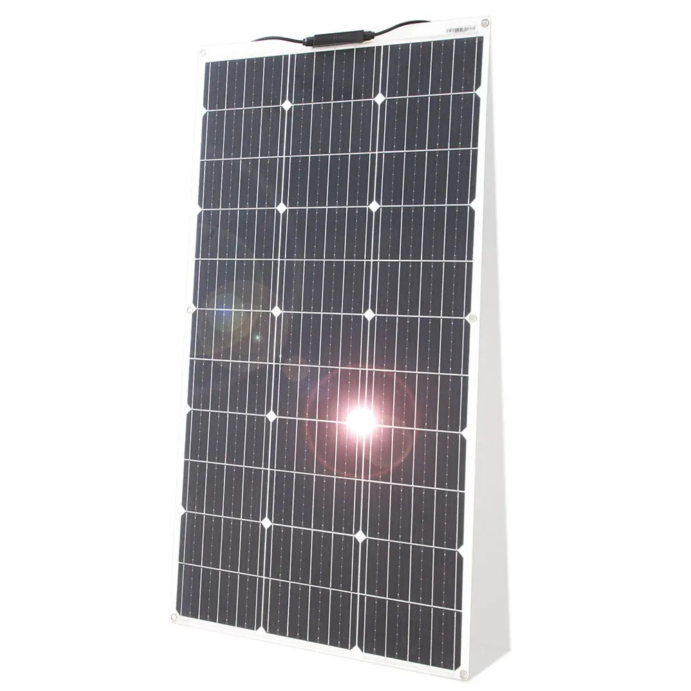 Asunerge 12V Flexible Solar Panel Kit 100W Monocrystalline Waterproof Controller