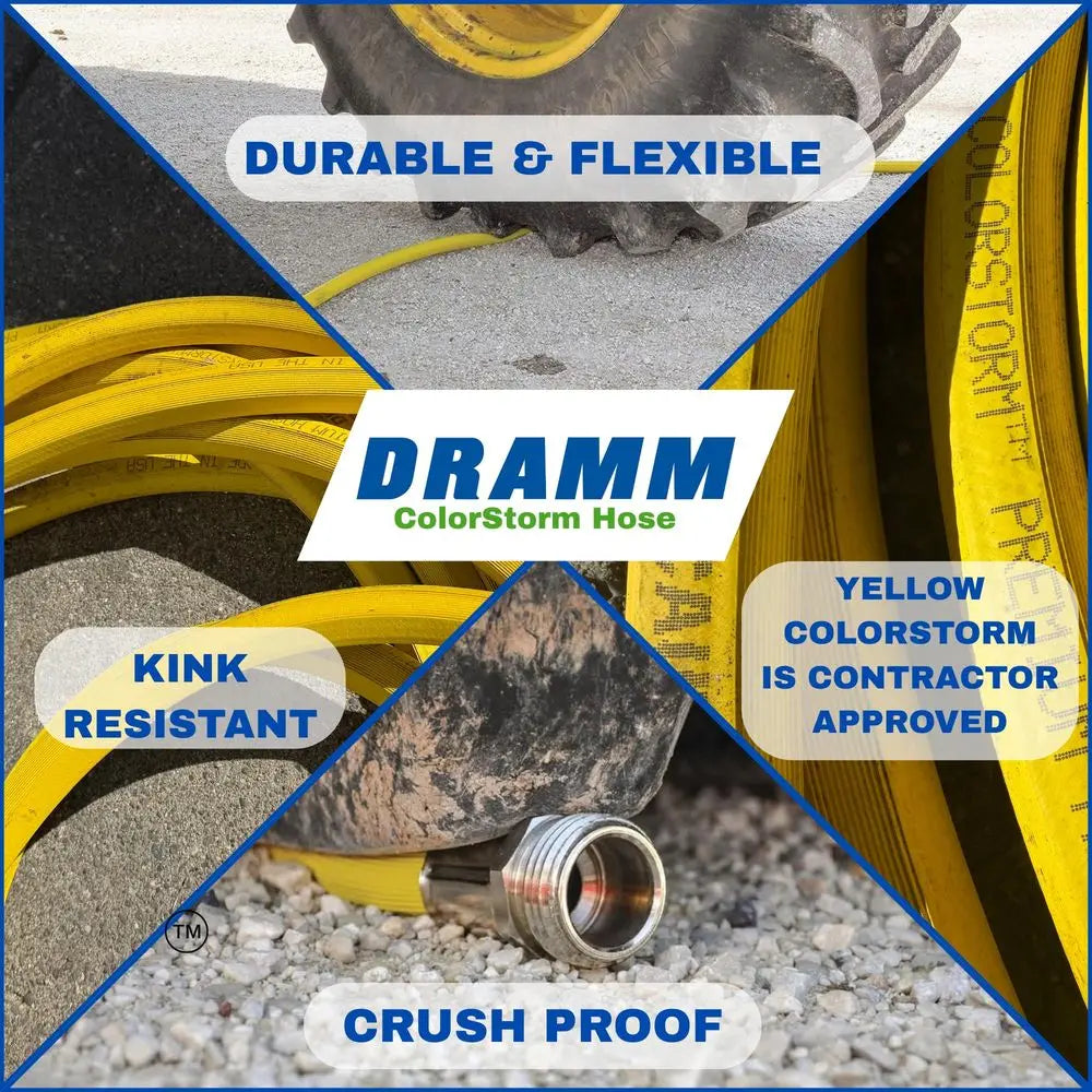 YTYIN ColorStorm Rubber Garden Hose Heavy Duty Kink Resistant