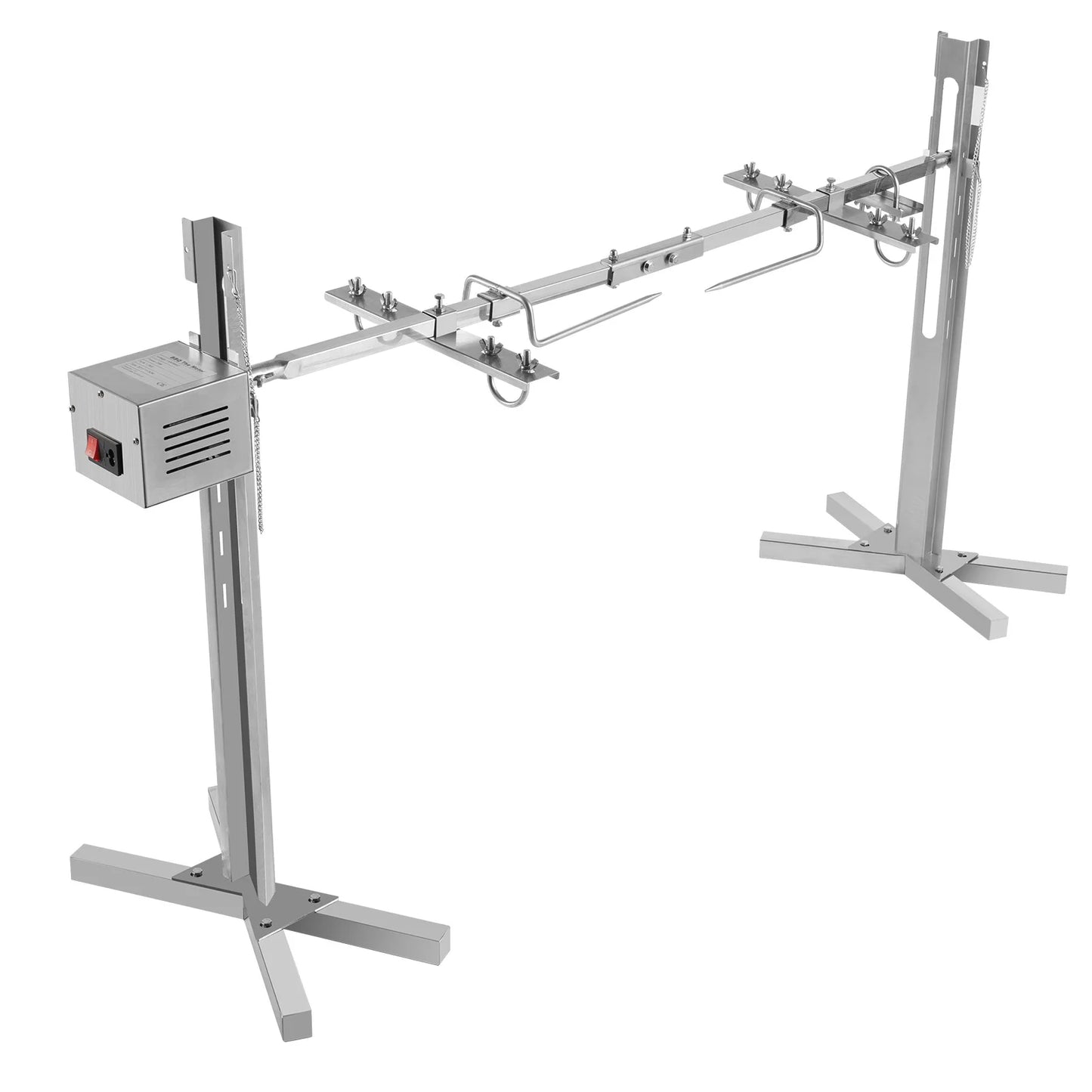 Automatic Stainless BBQ Rotisserie Grill Kit With Height Adjustable Stand