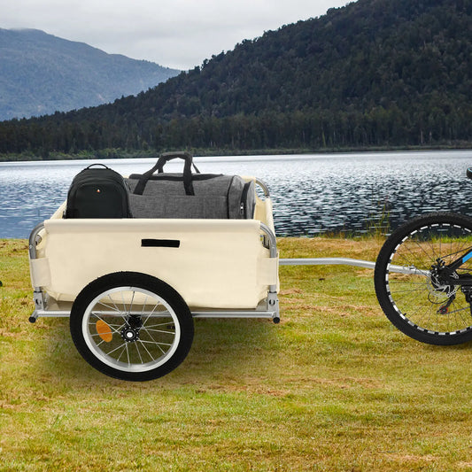 Bicycle Trailer 50Kg Load Aluminum Utility Cargo Trailer