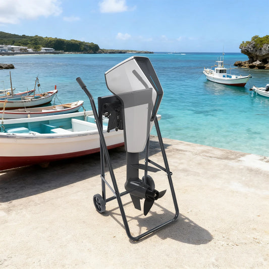 Foldable Outboard Motor Cart for Boat Engine Transport and Repair