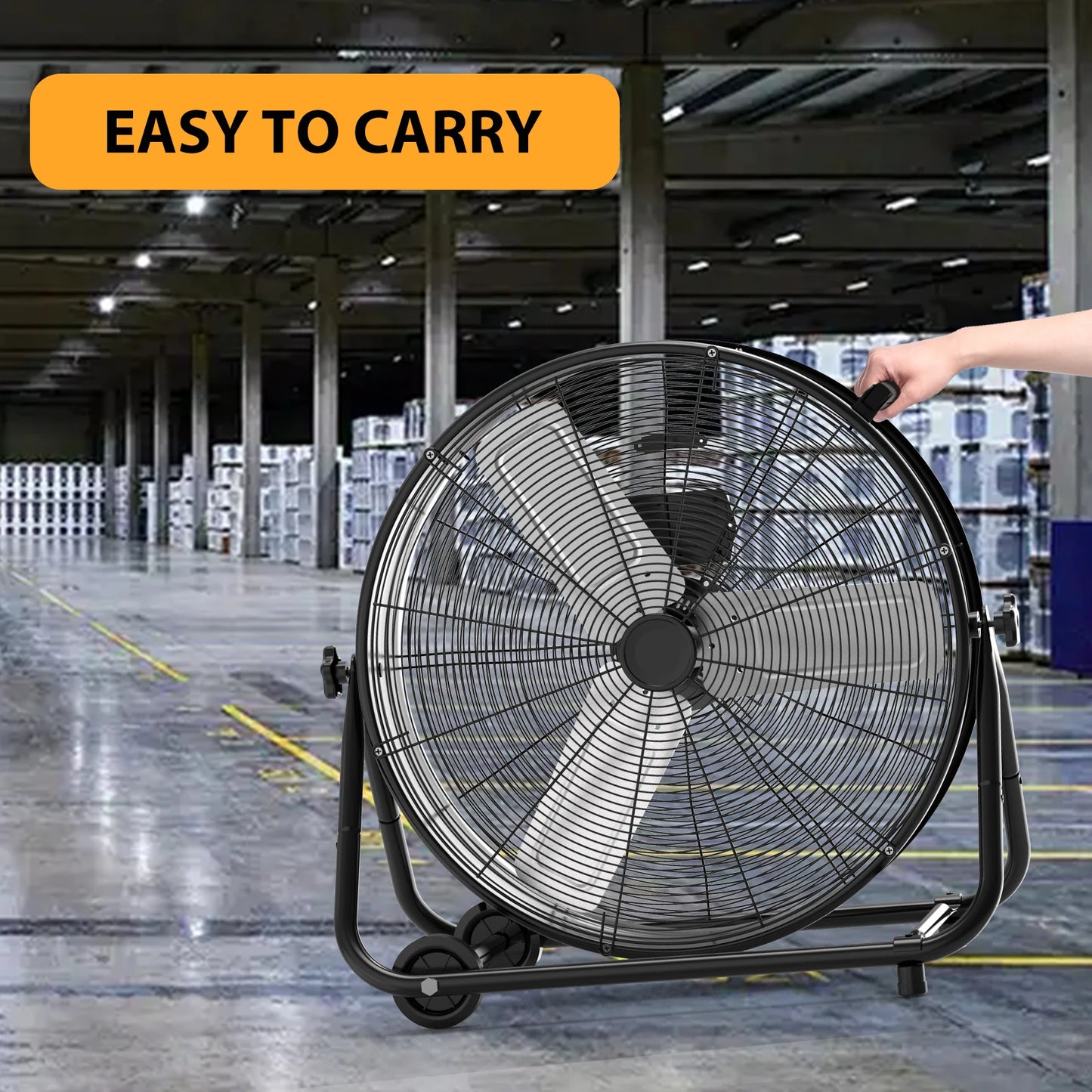 Acekool Industrial Drum Fan High Velocity Floor Fan Three Speed