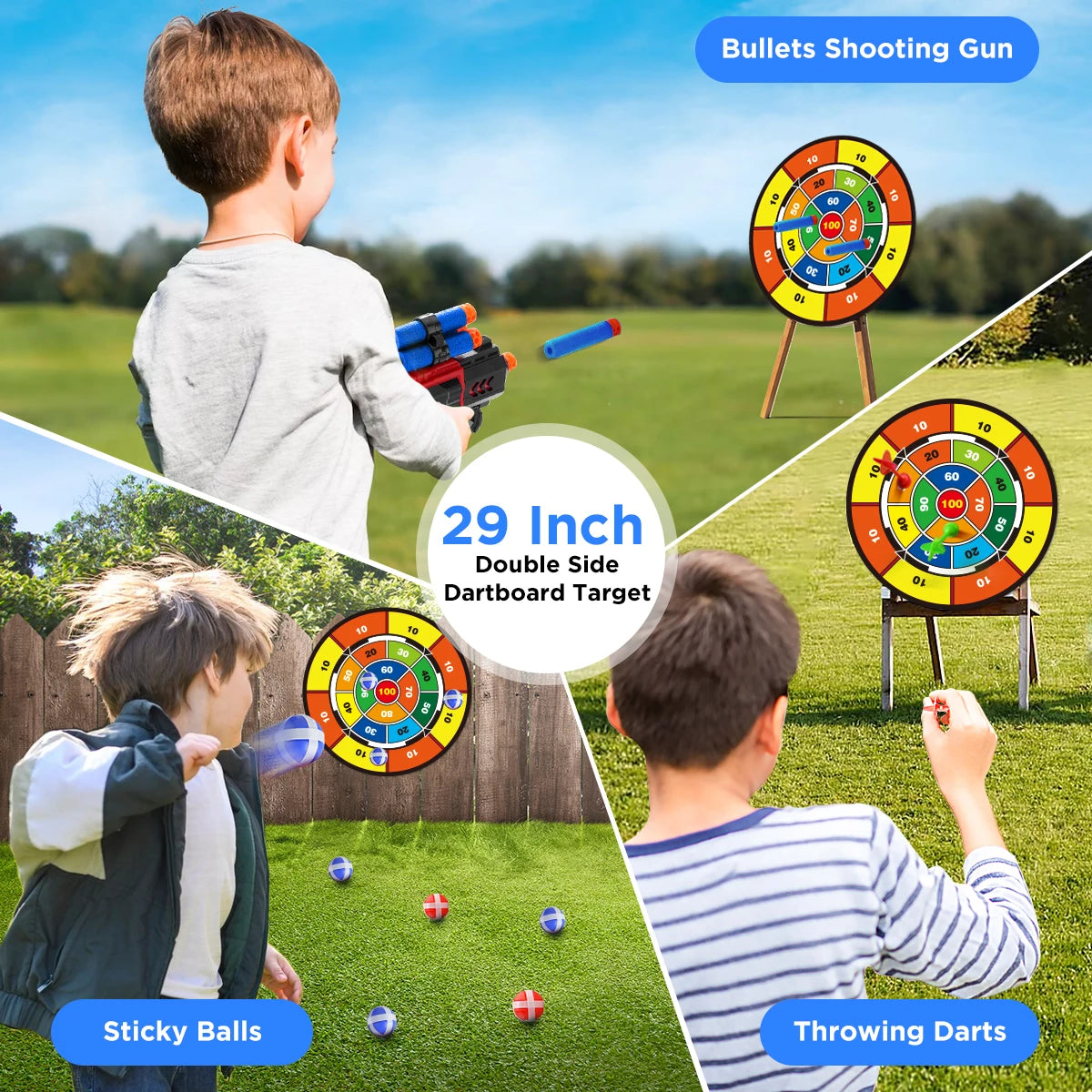 VATOS Bow And Arrow Toy Set For Kids Outdoor Archery Game