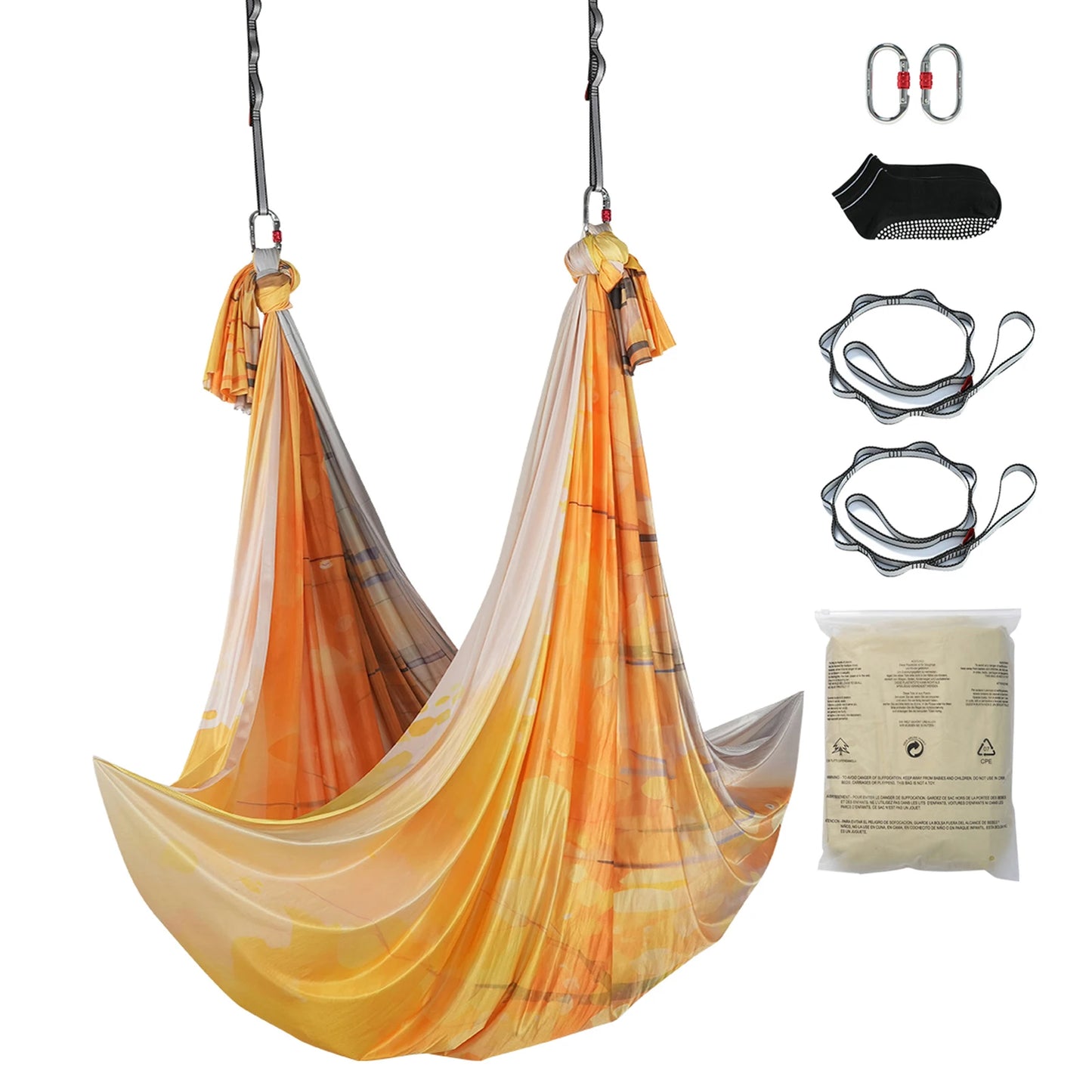 SucceBuy Aerial Yoga Hammock Kit With Nylon Rigging Hardware
