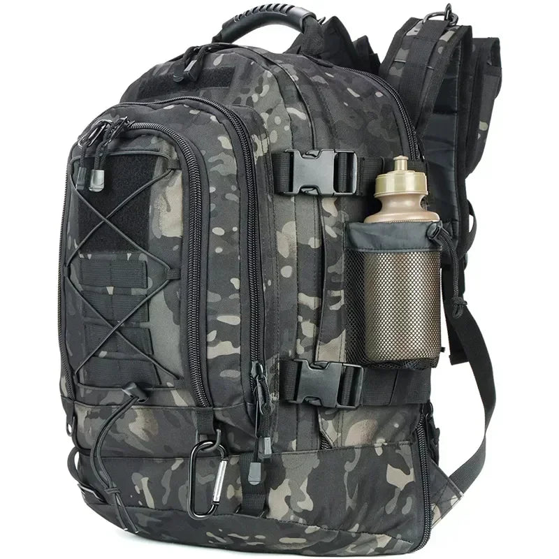 Water Resistant Nylon Tactical Backpack For Outdoor Hiking And Travel