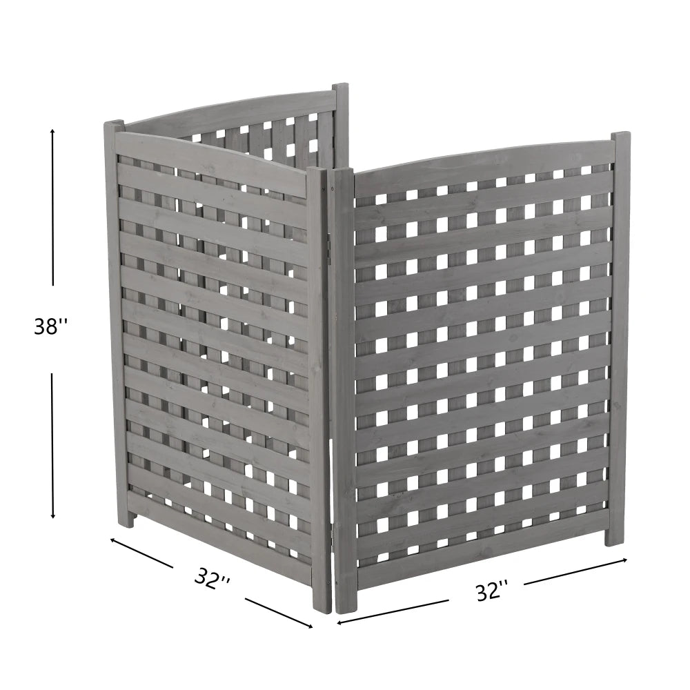 Wooden Outdoor Air Conditioner Privacy Screen Freestanding Garden Fence