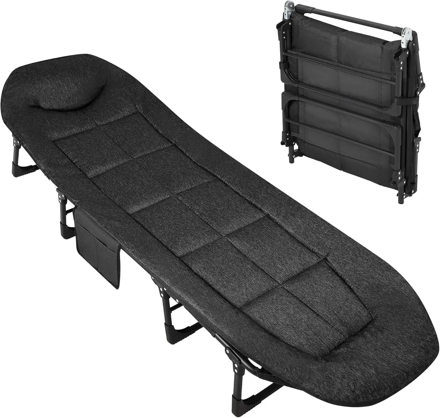 Himiss 75 Inch Lightweight Camping Tent Cot With Cushion Pillow
