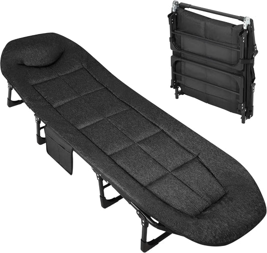 Himiss 75 Inch Lightweight Camping Tent Cot With Cushion Pillow
