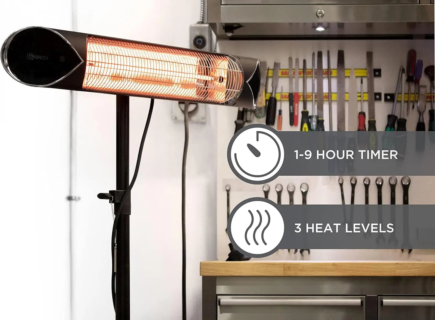 Infrared Electric Patio Heater 1500W For Indoor And Outdoor Use
