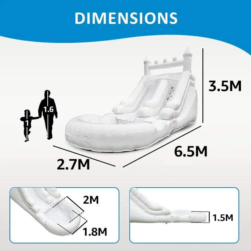 Commercial PVC Inflatable Water Slide With Splash Pool