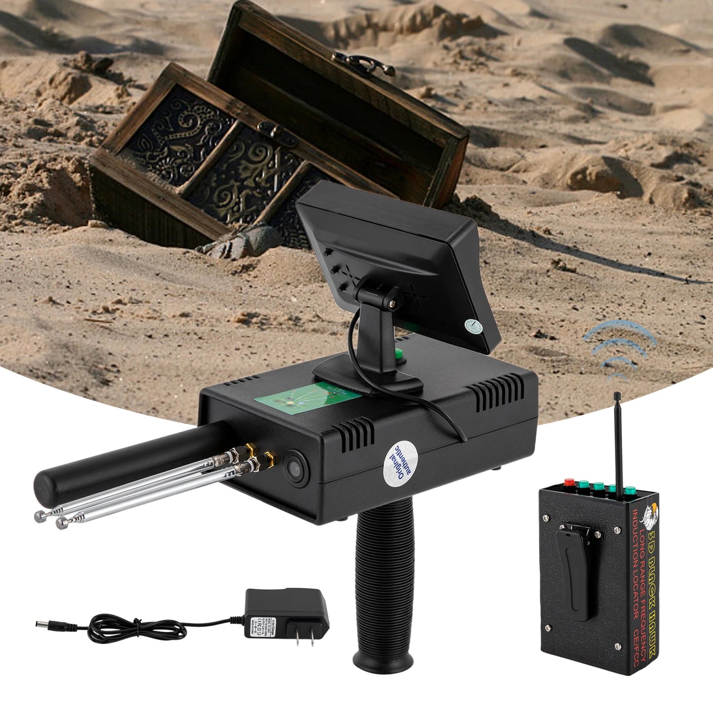 Metal Detector 1200m Range Metal Finder Rechargeable Treasure Hunter for Gold Silver Copper Metal Gold Detector