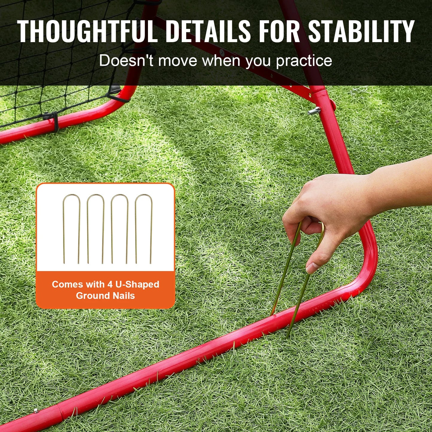 Portable Soccer Rebounder Net With Adjustable Angles For Training