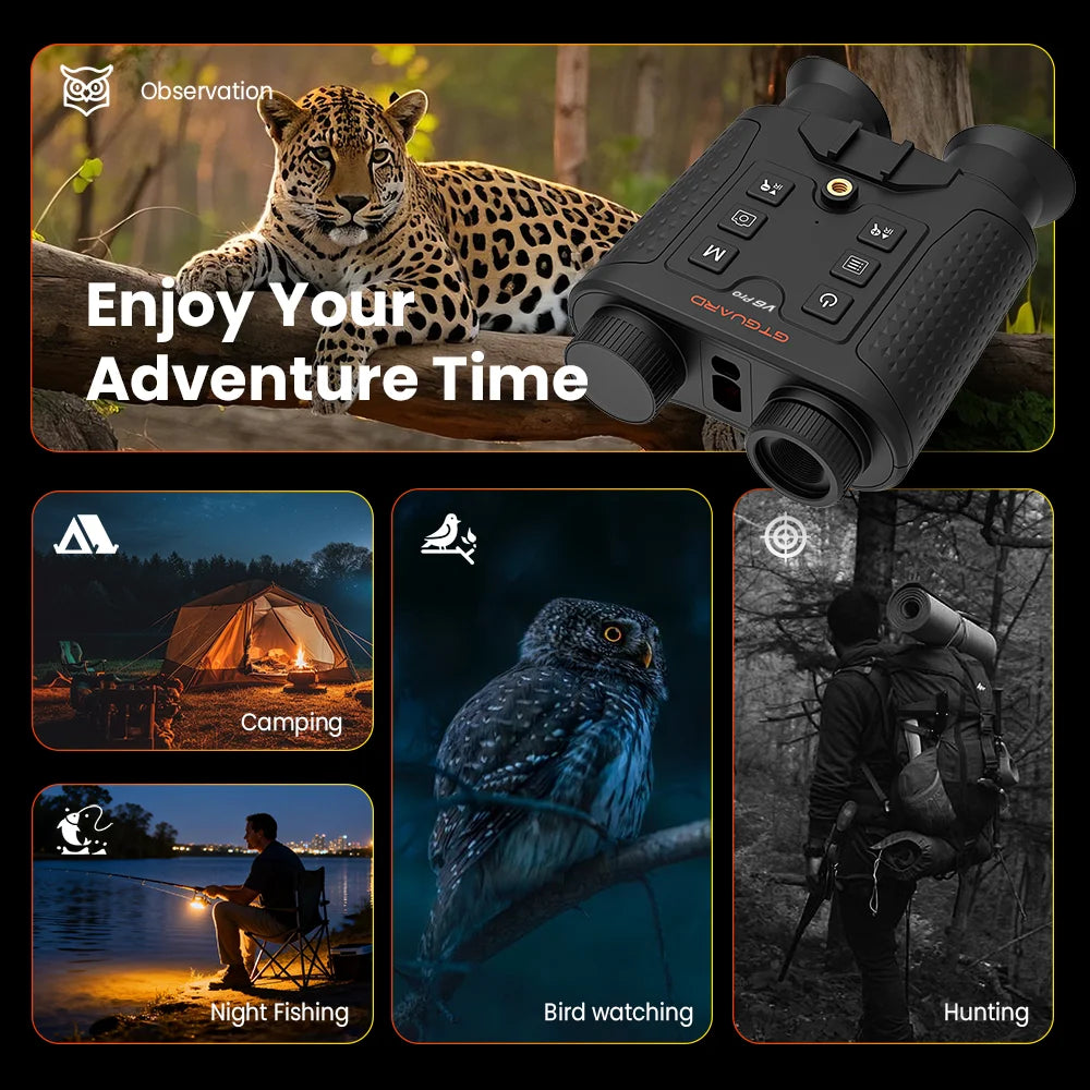 GTMEDIA 4K Night Vision Binoculars With 8x Digital Zoom