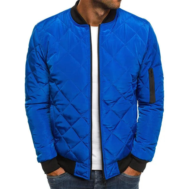 Winter Vintage Flight Mesh Baseball Collar Jacket For Men