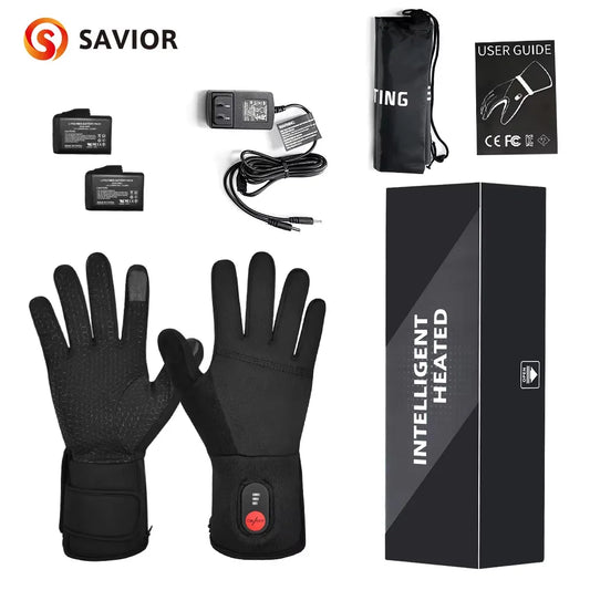 Savior Rechargeable Heated Gloves For Winter Skiing And Outdoor Use