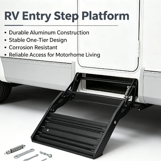 Bymaocar RV Aluminum Alloy Running Board Folding Drop Step