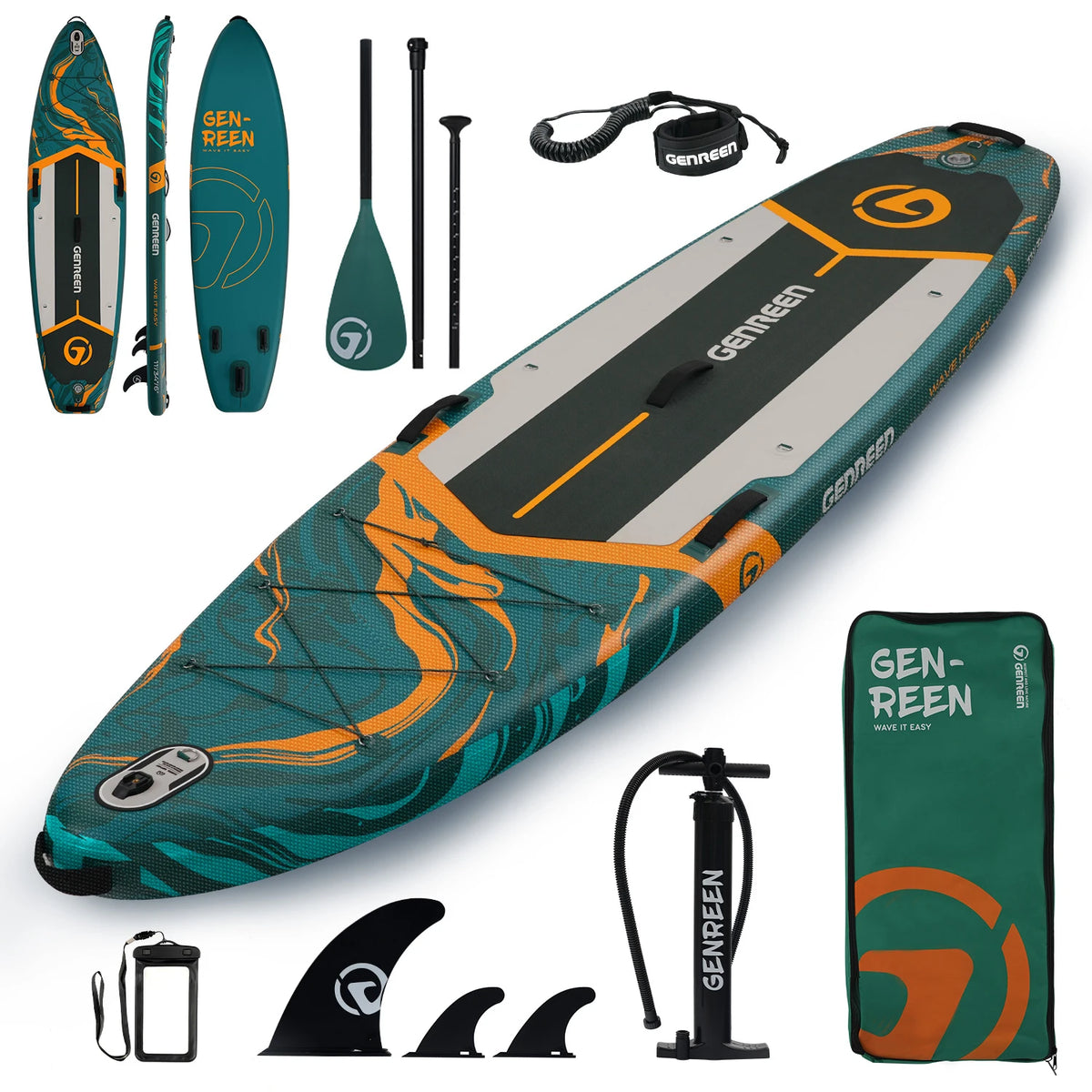 Quashley Inflatable Stand Up Paddleboard With Multi Person Capacity