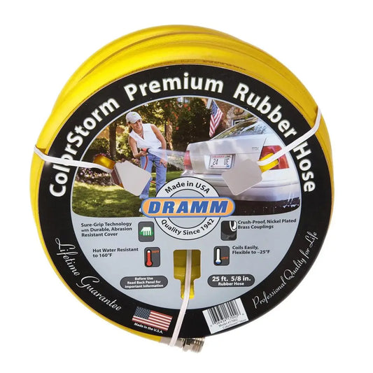 YTYIN ColorStorm Rubber Garden Hose Heavy Duty Kink Resistant