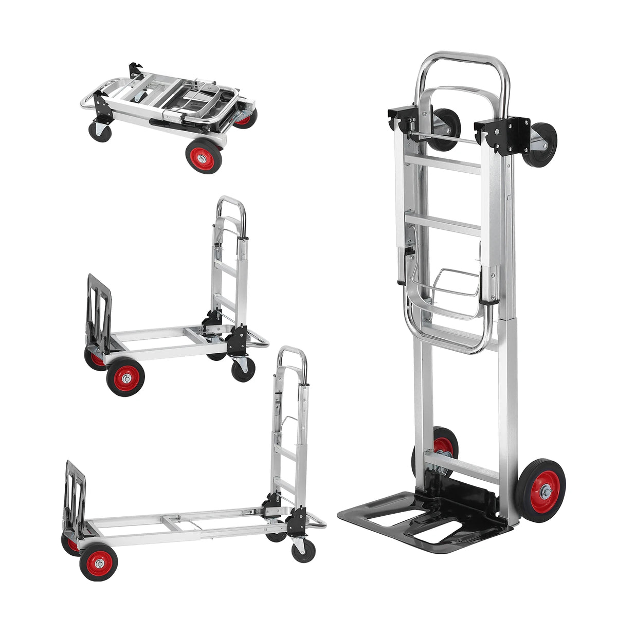 SucceBuy Folding Hand Truck Dolly With Wheels For Moving Transport