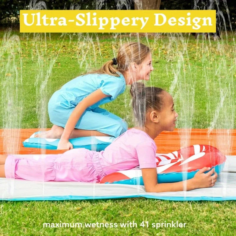 Joyfy Summer Water Slide With Dual Inflatable Boards For Everyone