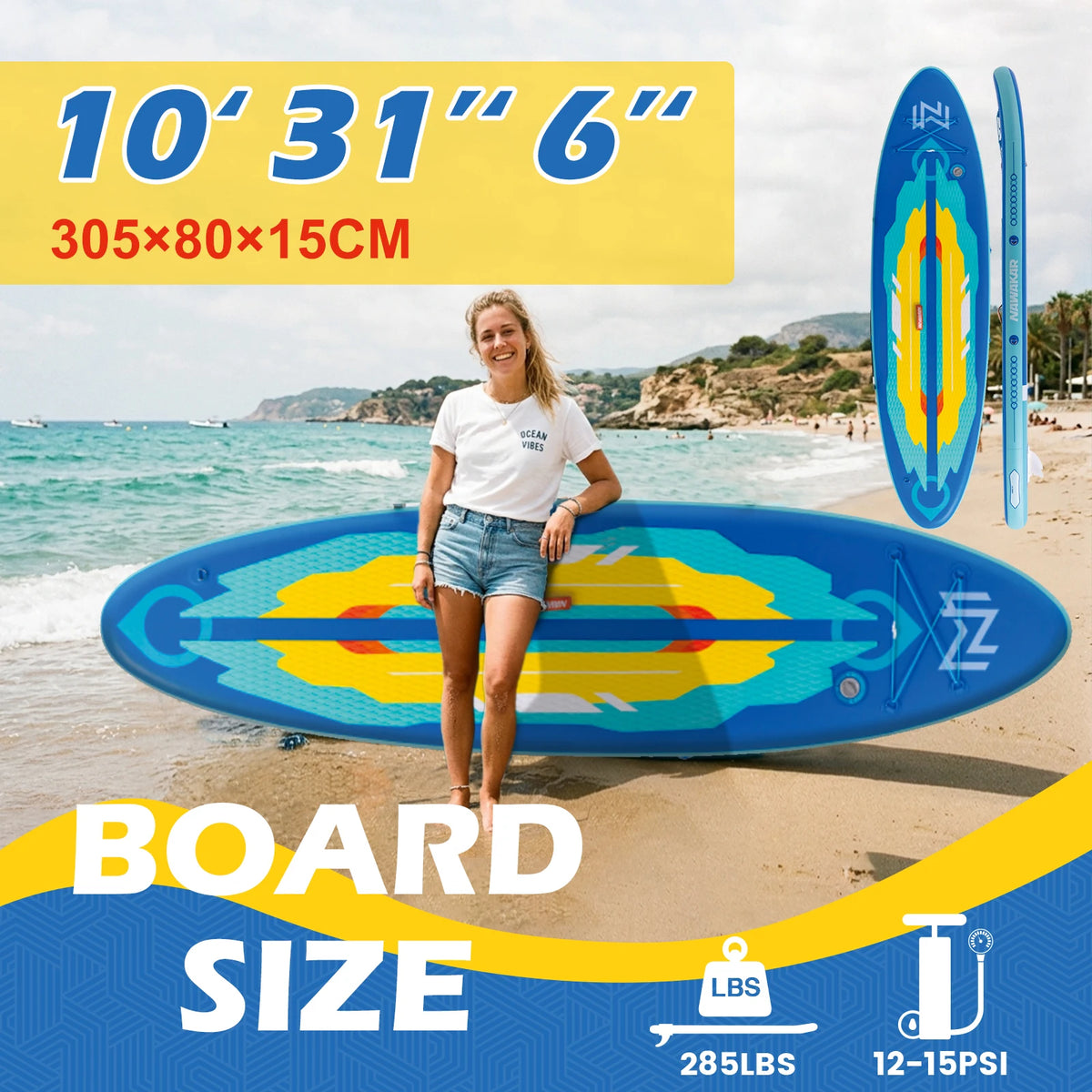 Professional Inflatable Sea Surfboard For Lure Fishing