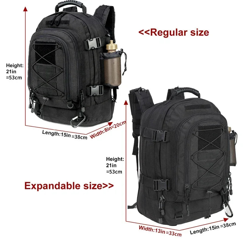 Water Resistant Nylon Tactical Backpack For Outdoor Hiking And Travel