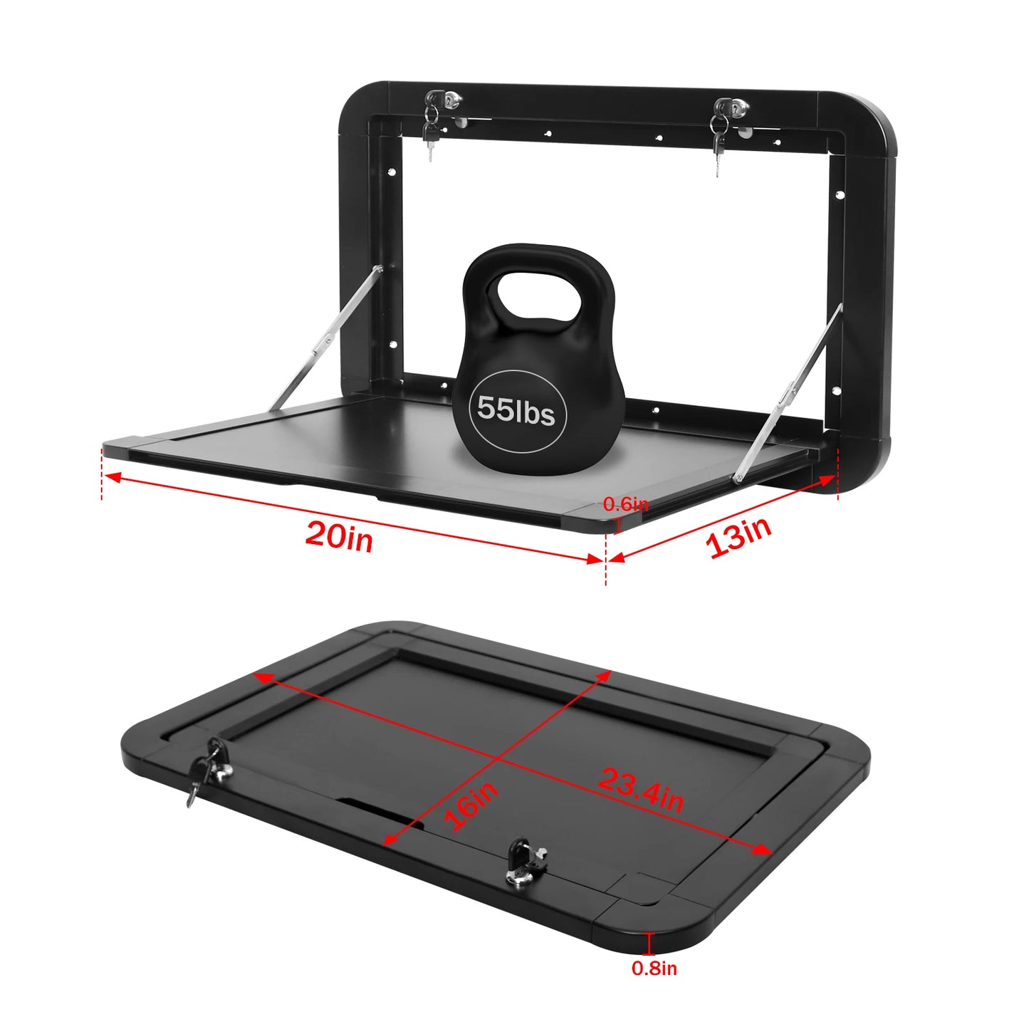 Wall Mounted Folding Table With Locking Switch For RV