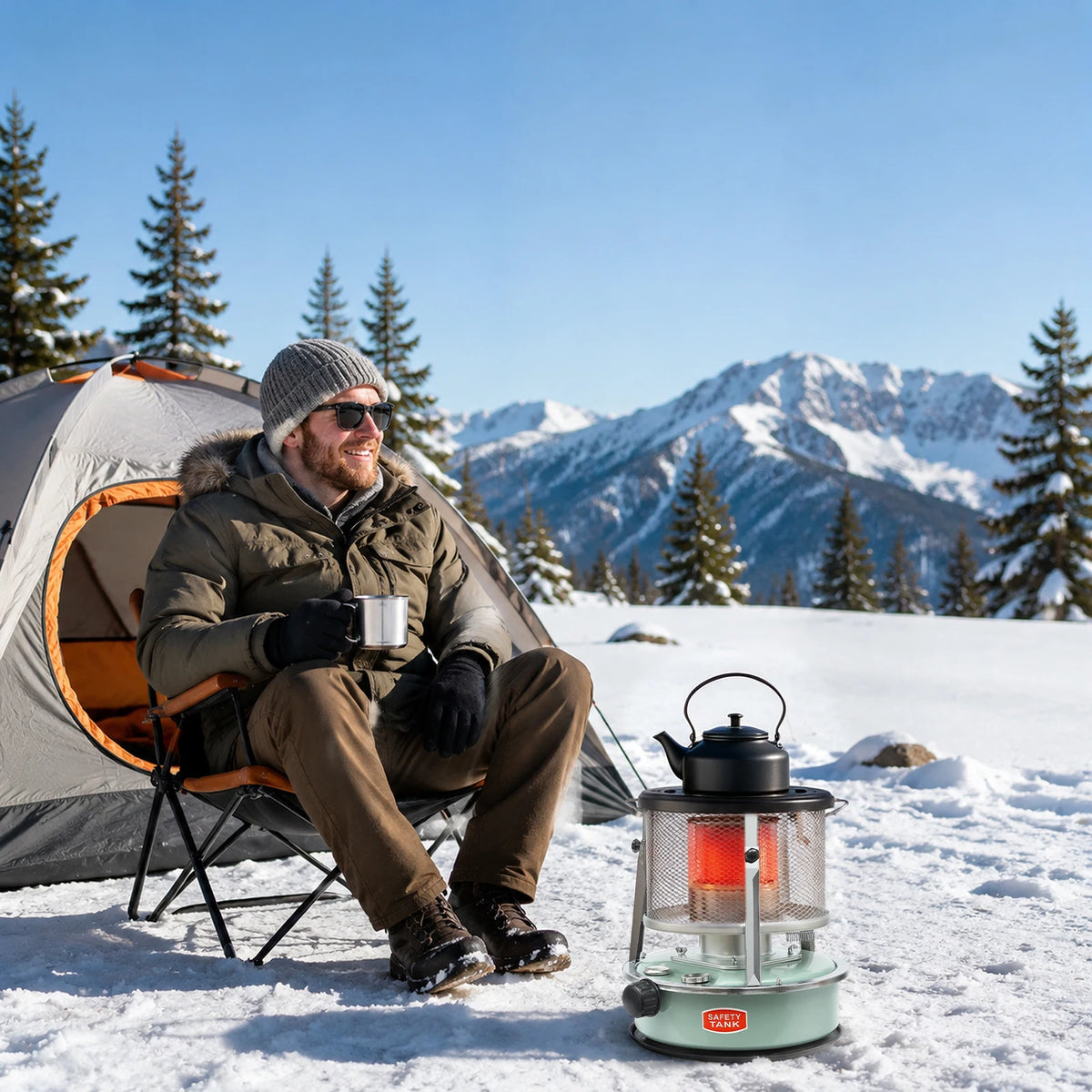 Portable Outdoor Kerosene Heater for Camping and Emergency Use