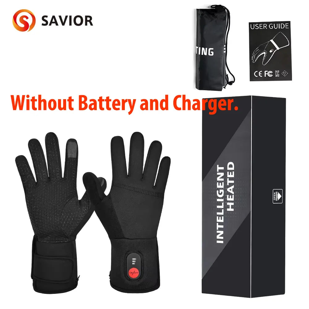 Savior Rechargeable Heated Gloves For Winter Skiing And Outdoor Use