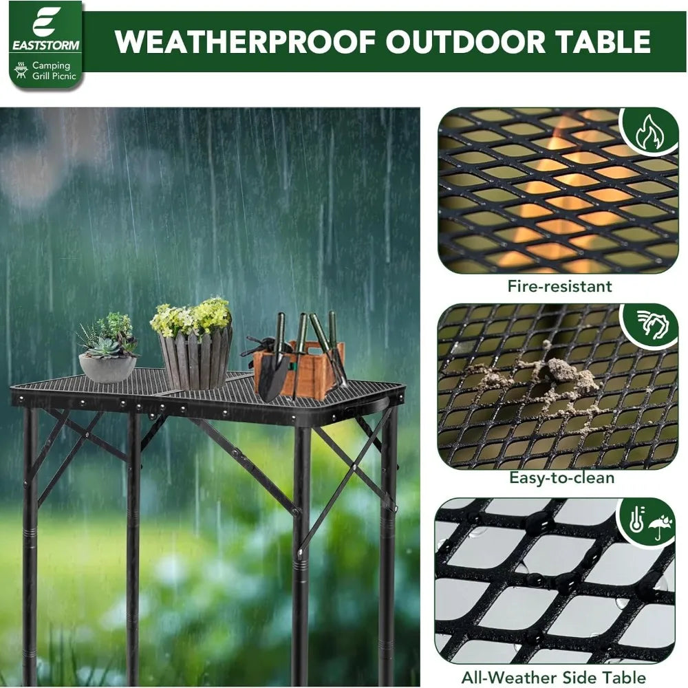 XIUWO Folding Grill Table For Outdoor Camping And Tailgate