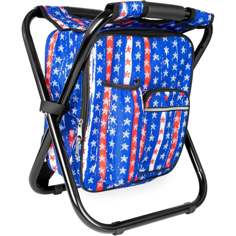 NBVCX Heavy Duty Folding Cooler Backpack Stool For Camping