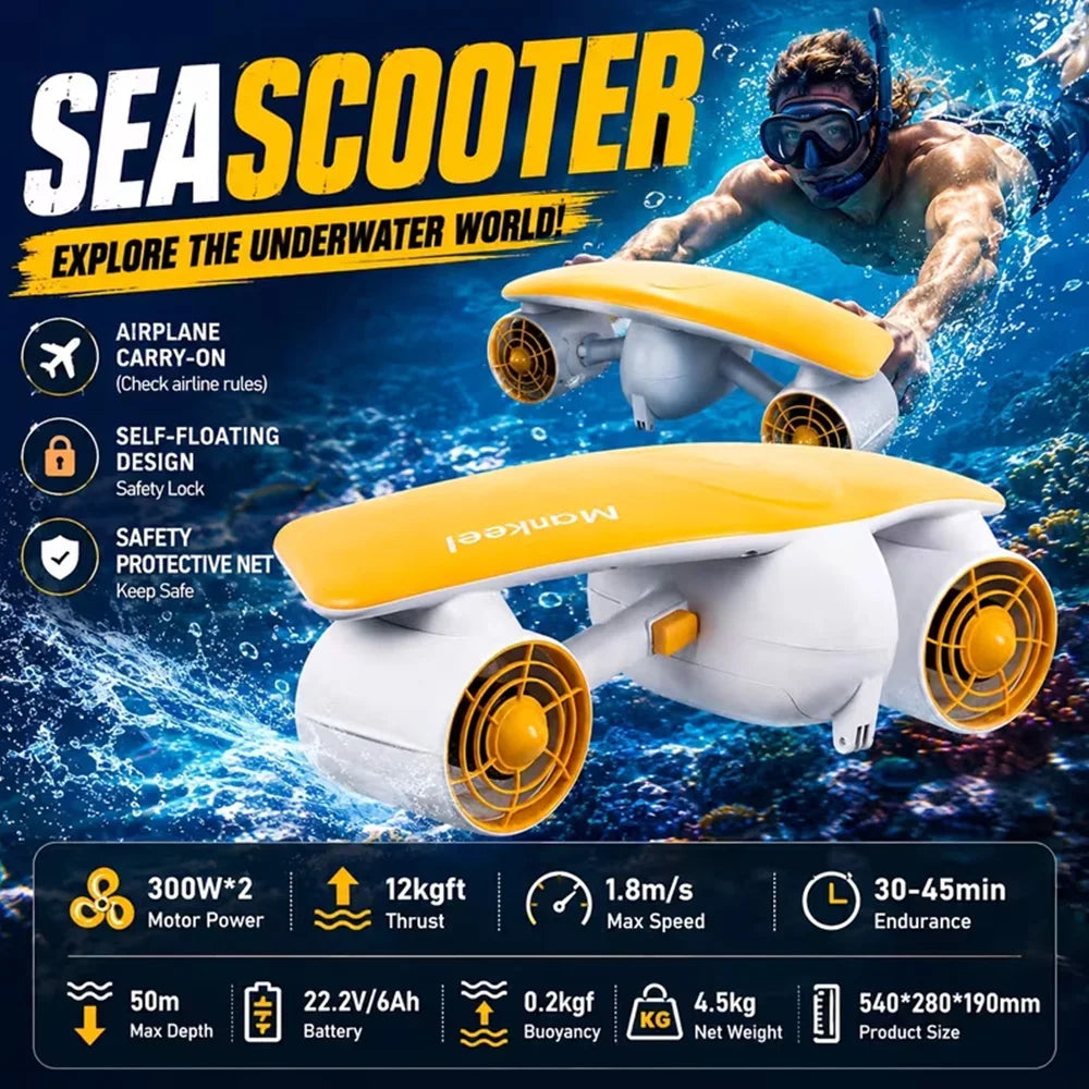 Mankeel W7 Electric Underwater Sea Scooter For Diving