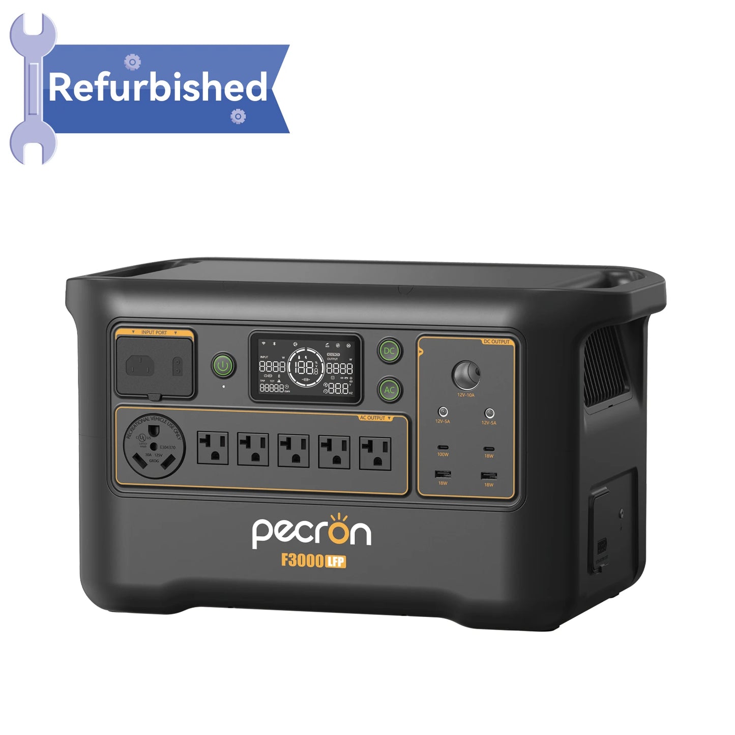 Pecron Portable Power Station F3000LFP 3072Wh LiFePO4 Battery Solar Generator