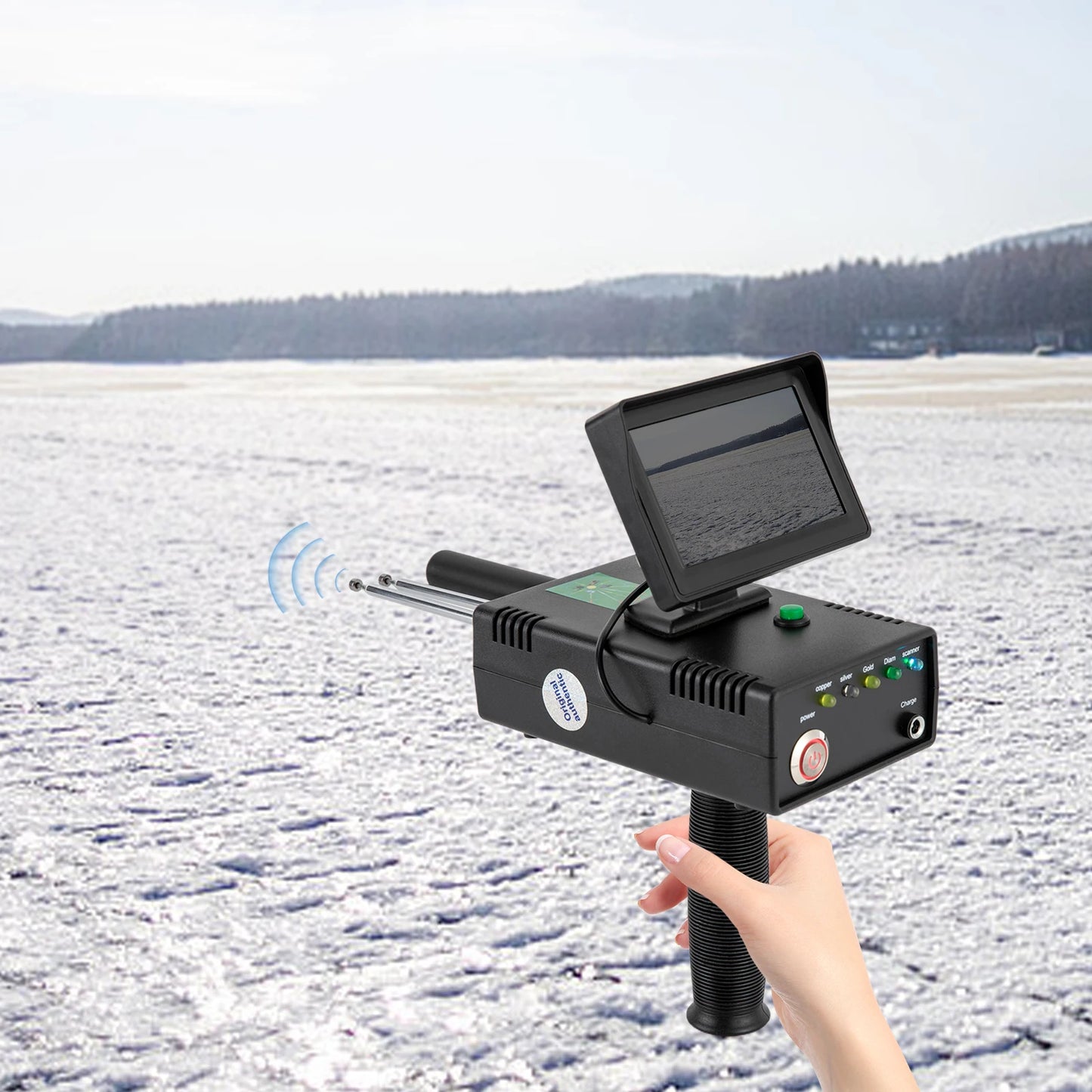 Metal Detector 1200m Range Metal Finder Rechargeable Treasure Hunter for Gold Silver Copper Metal Gold Detector