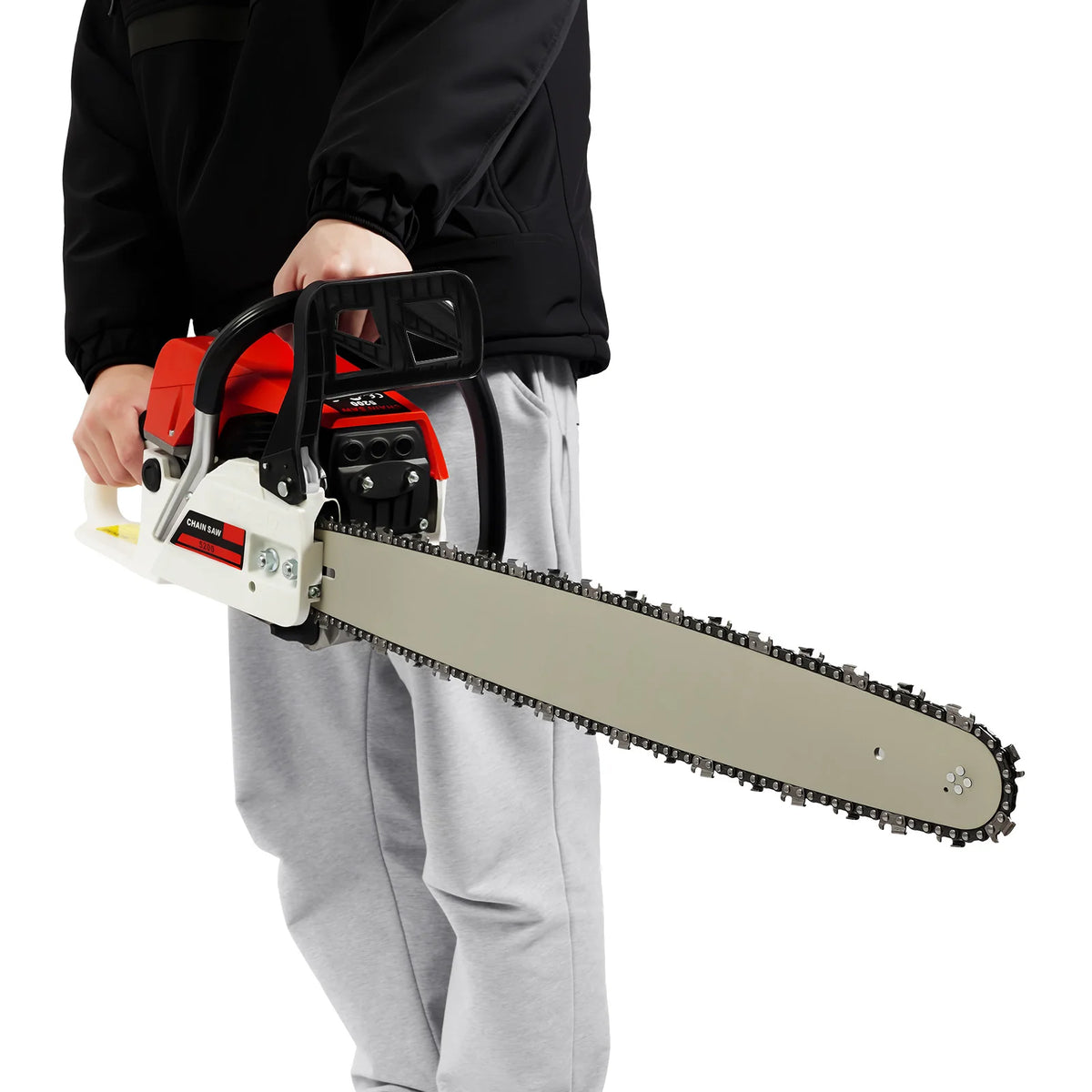 Portable Gas Powered Chainsaw for Tree and Wood Cutting