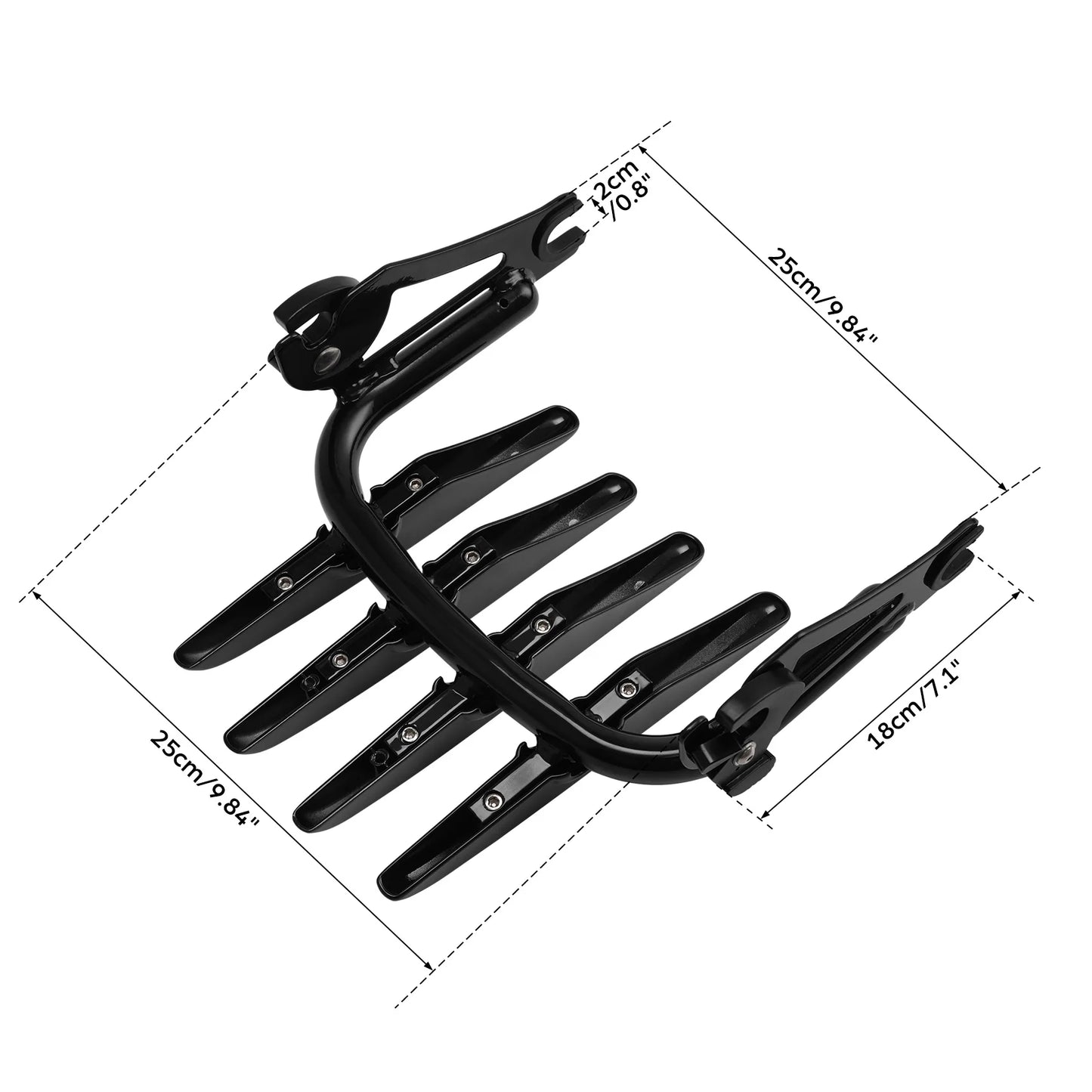 TCMT Detachable Stealth Luggage Rack for Harley Touring