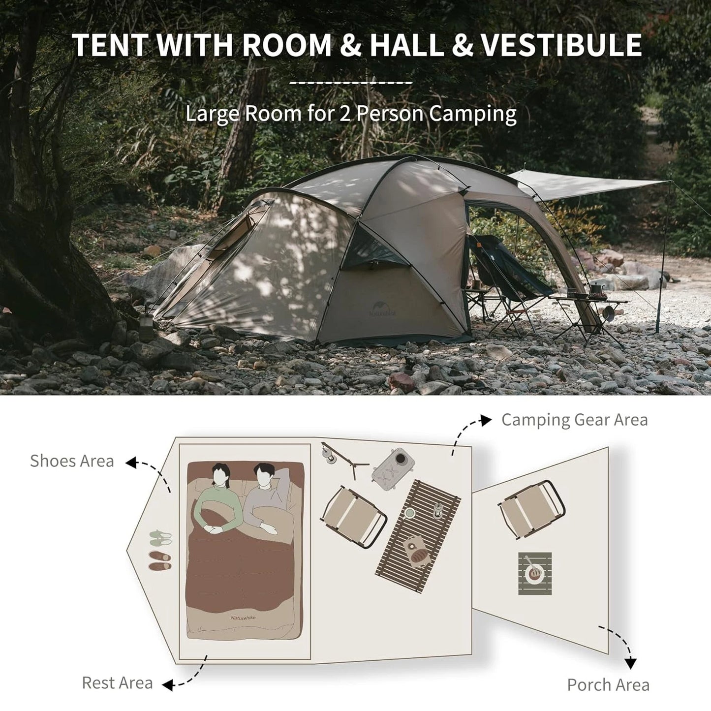 Naturehike Massif Hot Tent Stove Jack 4 Season Two Person